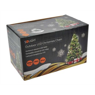 Solight LED vánoční řetěz, 300 LED, 30m, přívod 5m, IP44, bílá Stupeň krytí (IP): IP44