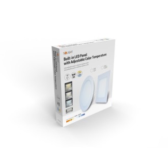 Solight LED mini panel CCT, podhledový, 12W, 900lm, 3000K, 4000K, 6000K, čtvercový Barevná teplota (К): 3000-6000 K, Stupeň krytí (IP): IP20
