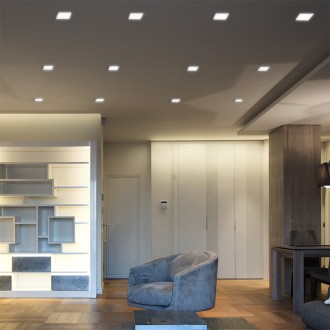 Solight LED mini panel CCT, podhledový, 6W, 450lm, 3000K, 4000K, 6000K, čtvercový Barevná teplota (К): 3000-6000 K, Stupeň krytí (IP): IP20