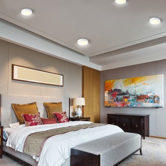 Solight LED mini panel CCT, přisazený, 12W, 900lm, 3000K, 4000K, 6000K, kulatý Barevná teplota (К): 3000-6000 K, Stupeň krytí (IP): IP20