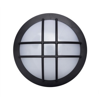 Solight LED venkovní osvětlení kulaté s mřížkou, 13W, 910lm, 4000K, IP65, 17cm, černá Barevná teplota (К): 4000 K, Stupeň krytí (IP): IP65+