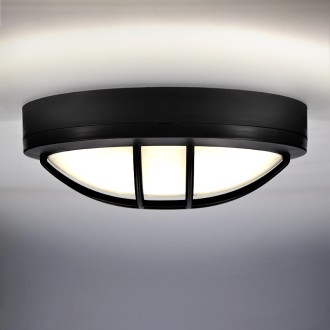 Solight LED venkovní osvětlení kulaté s mřížkou, 13W, 910lm, 4000K, IP65, 17cm, černá Barevná teplota (К): 4000 K, Stupeň krytí (IP): IP65+