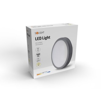 Solight LED venkovní osvětlení Siena, šedé, 20W, 1500lm, 4000K, IP54, 23cm Barevná teplota (К): 4000 K, Stupeň krytí (IP): IP54