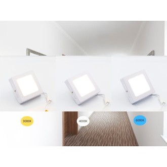 NEDES - LED přisazený panel 6W / PSSF / SMD / CCT / WH - LPL431