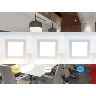 NEDES - LED vsazený panel 12W / PS / SMD / CCT / WH - LPL233