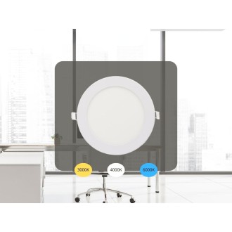 NEDES - LED vsazený panel 12W / PR / SMD / CCT / WH - LPL133
