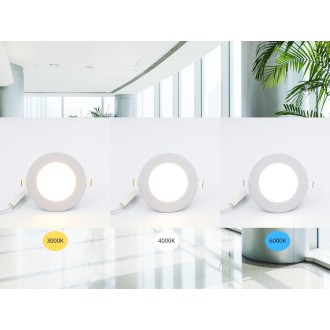 NEDES - LED vsazený panel 6W / PR / SMD / CCT / WH - LPL131