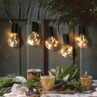 Solight venkovní řetěz s dekorativním LED žárovkami, 10x micro LED žárovka, 3m, 3xAA Stupeň krytí (IP): IP44