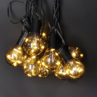 Solight venkovní řetěz s dekorativním LED žárovkami, 10x micro LED žárovka, 3m, 3xAA Stupeň krytí (IP): IP44