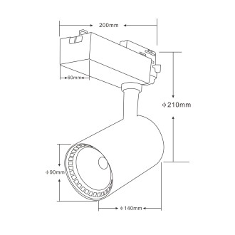 T-led - Lištové svítidlo TORU-W 20W bílé Varianta: Teplá bílá, Barva Svetla: Teplá bílá