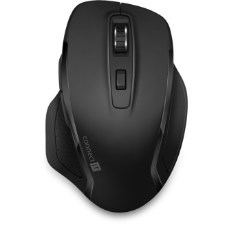 Connect IT Dual SmartSwitch bezdrátová myš, USB-A + C (+1x AA baterie) - černá