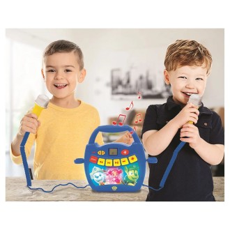 Reproduktor karaoke Tlapková patrola s mikrofony a osvětlením