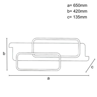 NEDES - LED stropní svítidlo s dálkovým ovladačem 95W - TA1301/BW