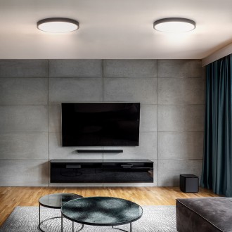 Solight LED osvětlení s dálkovým ovladačem Estela Black, 36W, 2700lm, 30cm, změna chromatičnosti, stmívatelné Barevná teplota (К): 3000-6000 K, Stupeň krytí (IP): IP20