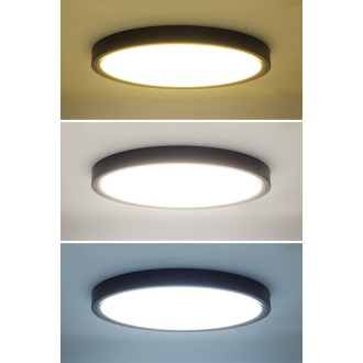 Solight LED osvětlení s dálkovým ovladačem Estela Black, 36W, 2700lm, 30cm, změna chromatičnosti, stmívatelné Barevná teplota (К): 3000-6000 K, Stupeň krytí (IP): IP20