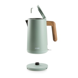 Rychlovarná konvice - nerez, zelená WOOD YOU - DOMO DO9282WK