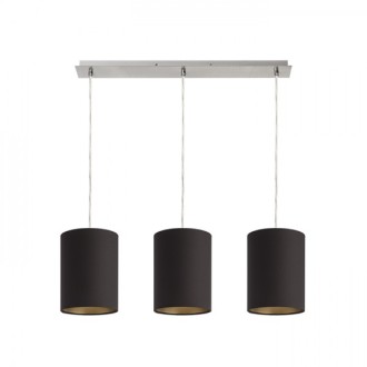 Rendl - RON 15/20 stínidlo Polycotton černá/bílé PVC max. 28W Barva/Materiál: Monaco petrolejová, stříbrné PVC