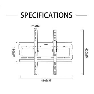 DeTech Náklopný držák na TV 32–60" na stěnu - černá