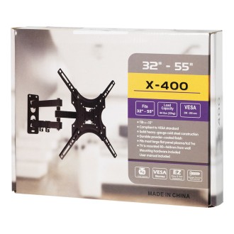 DeTech Otočný držák na TV 32–55" na stěnu - černá