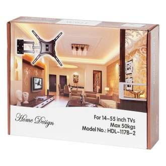 DeTech Otočný držák na TV 14–55" na stěnu - černá