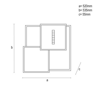 NEDES - LED stropní svítidlo s dálkovým ovladačem 95W - TA1323/B