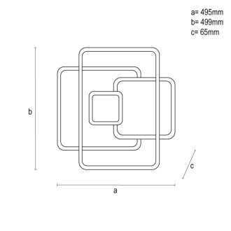 NEDES - LED stropní svítidlo s dálkovým ovladačem 110W - TA1324/WB