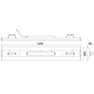 NEDES - LED svítidlo Linear High Bay 120W / 5000K - LNL127