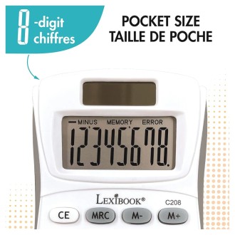 8 místná kapesní kalkulačka solární