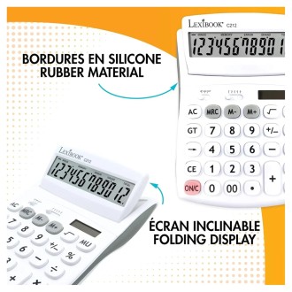 12místná kapesní kalkulačka s nastavitelným úhlem obrazovky