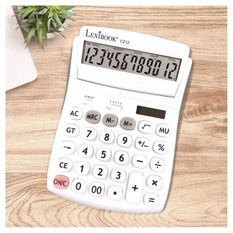 12místná kapesní kalkulačka s nastavitelným úhlem obrazovky