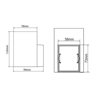 T-led - Nástěnné svítidlo PITE 1SB Varianta: Nástěnné svítidlo PITE 1SB