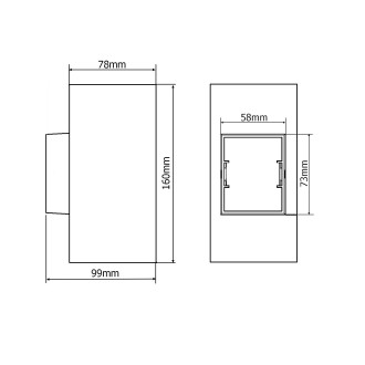 T-led - Nástěnné svítidlo PITE 2SB Varianta: Nástěnné svítidlo PITE 2SB