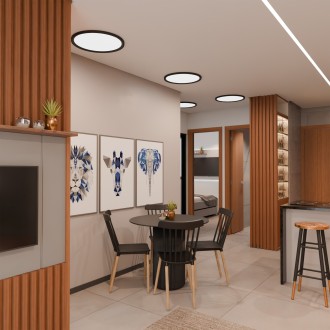 T-led - LED panel PANKA 40W CCT černé kulaté stropní Varianta: LED panel PANKA 40W CCT černé kulaté stropní