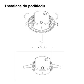 T-led LED podhledové nouzové svítidlo EMD2W-2H Varianta: LED podhledové nouzové svítidlo EMD2W-2H