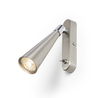 Rendl - ALEXIS nástěnná černá chrom 230V LED GU10 5W Barva: matný nikl