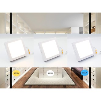 NEDES - LED přisazený panel 12W / PSSF / SMD / CCT / WH - LPL433