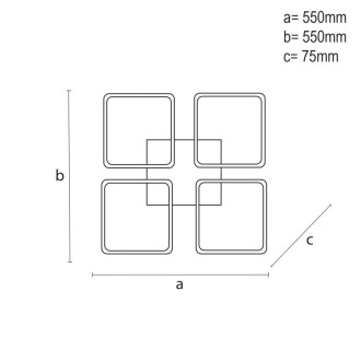 NEDES - LED svítidlo + dálkový ovladač 70W - J3325/S