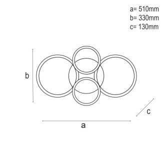 NEDES - LED svítidlo + dálkový ovladač 50W - J3322/B