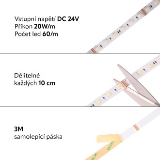 T-led - LED pásek 24RGBCCT5v1 20W záruka 3 roky Varianta: LED pásek 24RGBCCT5v1 20W záruka 3 roky