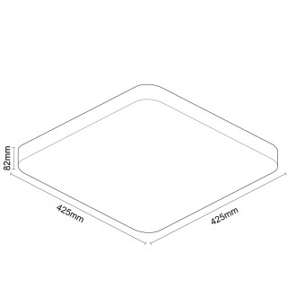 NEDES LED stropní lampa OPAL s dálkovým ovladačem + Wifi 48W - LC902S/S