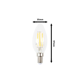 T-led LED žárovka E14 DIMF4W FILAMENT C35 Varianta: LED žárovka E14 DIMF4W FILAMENT C35