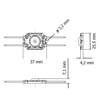 T-led LED modul 0,72W 3725-170-12V Varianta: Teplá bílá