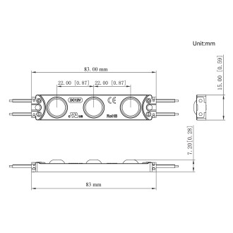 T-led LED modul 1,5W 833-160-12V Varianta: LED modul 1,5W 833-160-12V