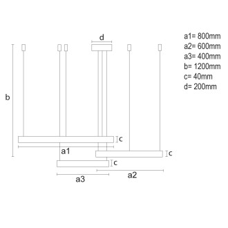 NEDES LED závěsné svítidlo + dálkový ovladač 125W - J4384/G