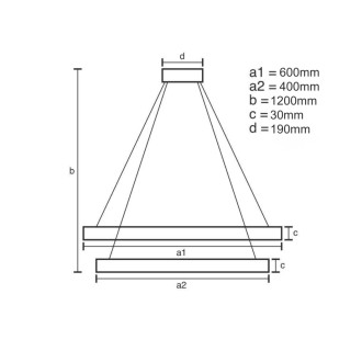 NEDES LED závěsná lampa + dálkový ovladač 65W - J4388/B
