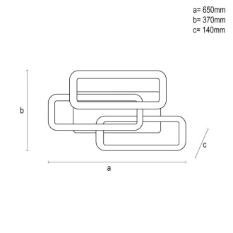 NEDES LED stropní svítidlo s dálkovým ovladačem 90W - TA1338/B