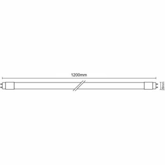 NEDES LED trubice 18W - T8 / 1200mm / 4100K / PF09 / 2880Lm, 25ks - TLS4229