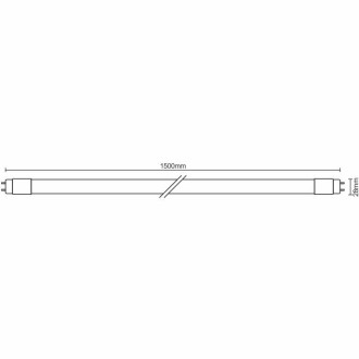 NEDES LED trubice 22W - T8 / 1500mm / 4100K, 25ks - TLS223