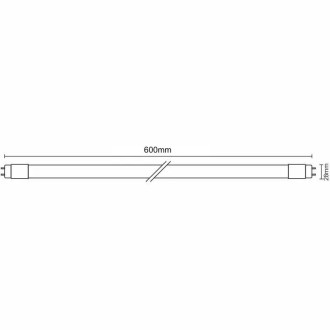 NEDES LED trubice 10W - T8 / 600mm / 4100K, 25ks - TLS221