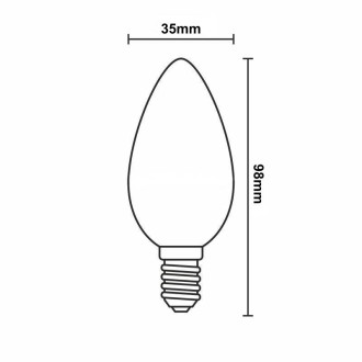 NEDES LED žárovka / filament 6W - C35 / E14 / 3000K /660Lm stmívatelná